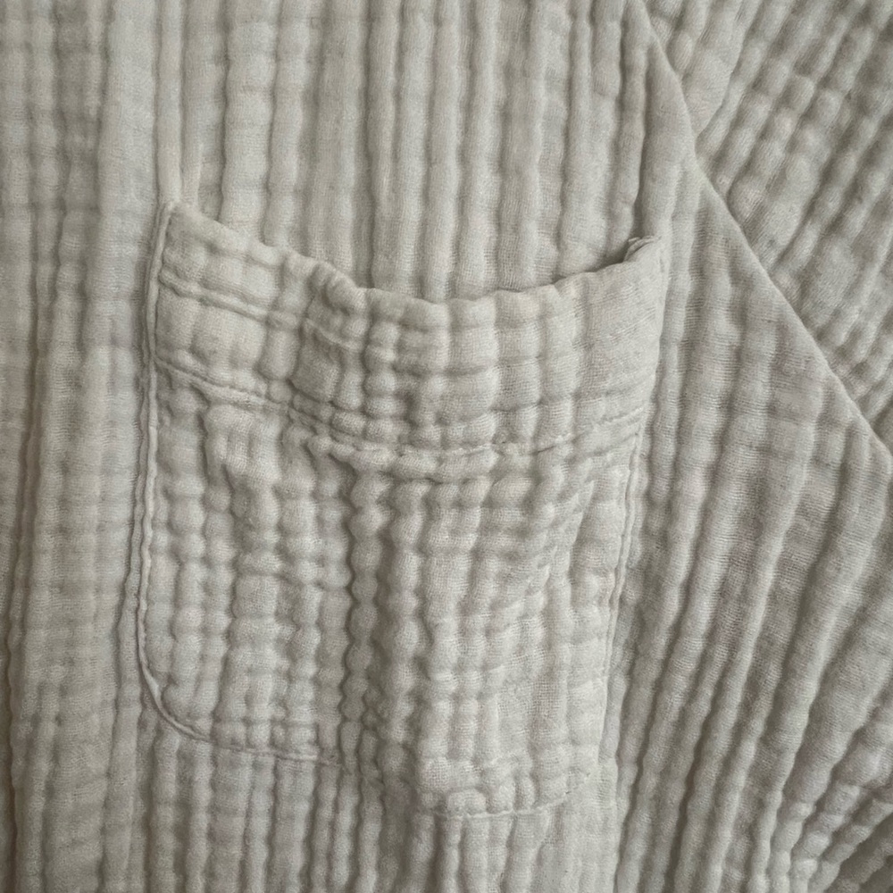 Madewell Cream Lightspun Renwood Button-Back Top SzXS BohoChic Whimsical Coastal - Picture 3 of 8